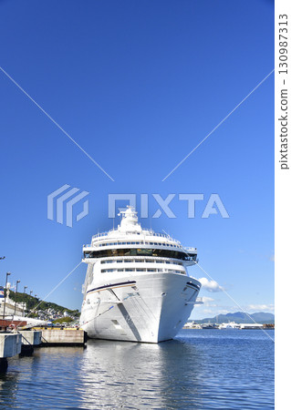 Autumn photo of the cruise ship Asuka III calling at Hakodate Port in Hakodate, Hokkaido Autumn photo of the cruise ship Asuka III calling at Hakodate Port in Hakodate, Hokkaido 130987313