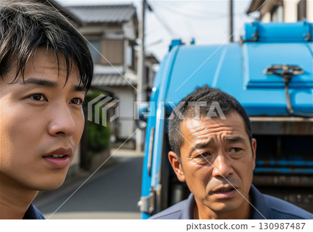 在日本住宅區工作的專業工作者 在日本住宅區工作的專業工作者 130987487