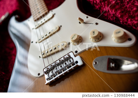 Electric guitar in a hard case 130988444