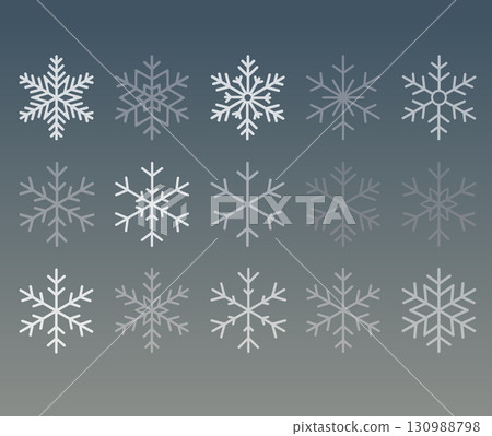 Silver Snowflake Vector Collection For Christmas And New Year Design Silver Snowflake Vector Collection For Christmas And New Year Design 130988798