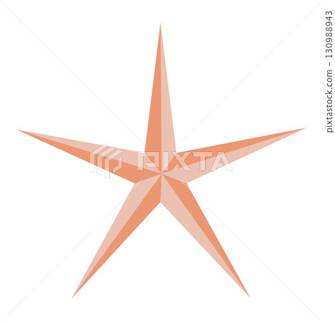 Simple five-pointed star illustration 130988943
