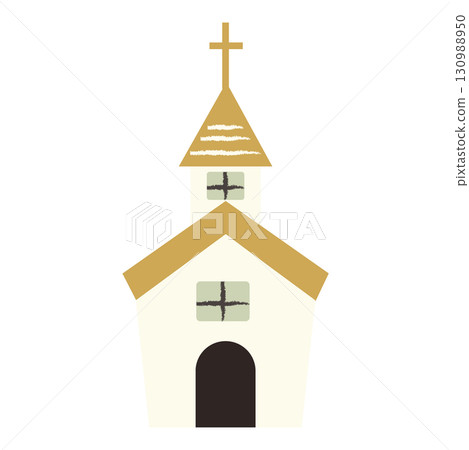 簡單的教堂插圖 130988950