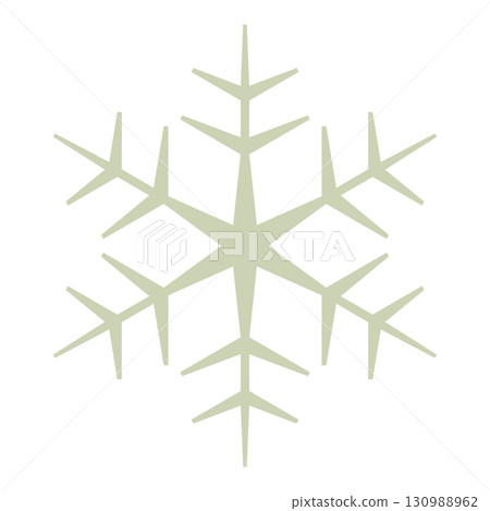 簡單的雪花幾何插圖 130988962