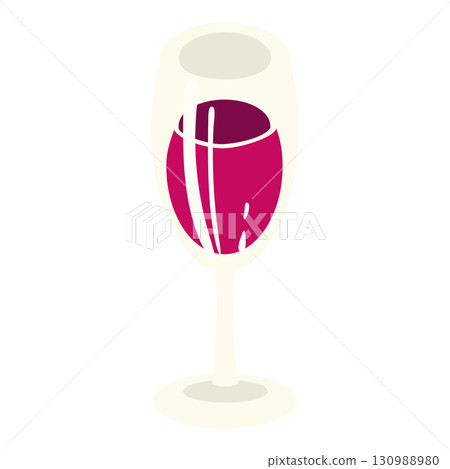 A simple illustration of a glass of red wine A simple illustration of a glass of red wine 130988980