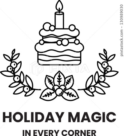 A black and white image of a cake with a candle on top A black and white image of a cake with a candle on top 130989030