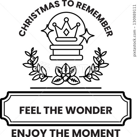 A black and white Christmas to Remember poster with a crown on top 130989111
