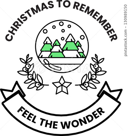 A Christmas to Remember logo with a mountain scene A Christmas to Remember logo with a mountain scene 130989150