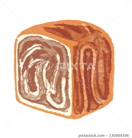 巧克力大理石麵包巧克力丹麥麵包插圖 130989306