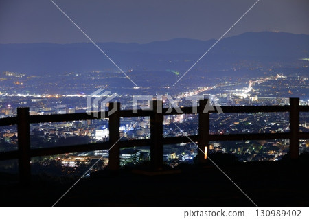 [Nara Prefecture] Night view of Nara from Mount Wakakusa 130989402