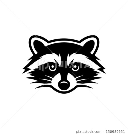 Illustration of racoon head. Design element for logo, label, sign. Vector illustration Illustration of racoon head. Design element for logo, label, sign. Vector illustration 130989631
