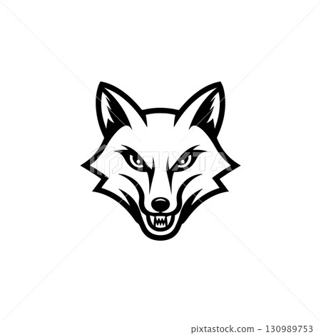 Illustration of fox head. Design element for logo, label, sign. Vector illustration Illustration of fox head. Design element for logo, label, sign. Vector illustration 130989753