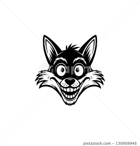 Illustration of fox head. Design element for logo, label, sign. Vector illustration Illustration of fox head. Design element for logo, label, sign. Vector illustration 130989948