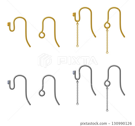 Hook earrings, individual hardware | Base material for accessory design Hook earrings, individual hardware | Base material for accessory design 130990126