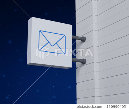 Business contact us online concept, 3D rendering 130990405