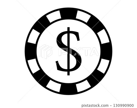 Dollar sign icon monotone 130990900