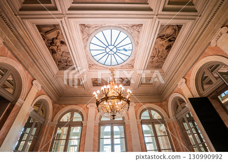 interiors of the national assembly, Paris, France 130990992