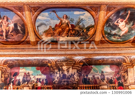 interiors of the national assembly, Paris, France 130991006