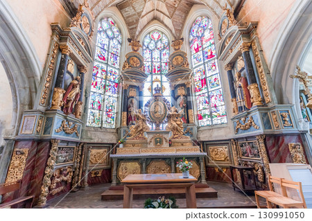 Parish close church of La Martyre, finistere, brittany, france 130991050