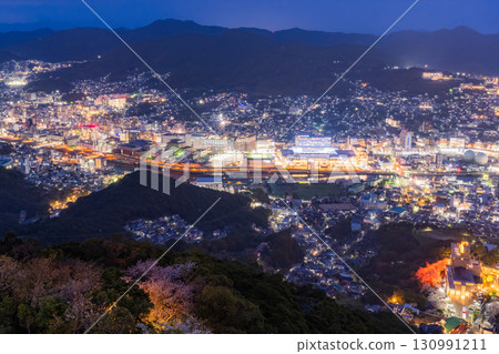 “長崎縣”夜景日本的稻佐山，三大夜景 130991211