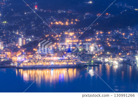 “長崎縣”夜景日本的稻佐山，三大夜景 130991266