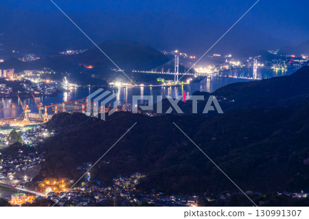 “長崎縣”夜景日本的稻佐山,三大夜景 “長崎縣”夜景日本的稻佐山,三大夜景 130991307