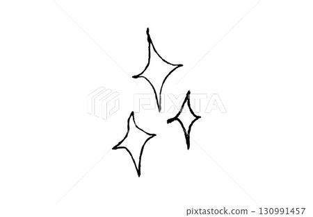 簡單的手繪閃光光描 130991457