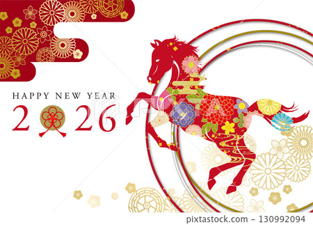 馬年賀年卡028 馬年賀年卡028 130992094