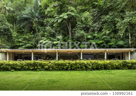 cafe in the forest garden 130992161