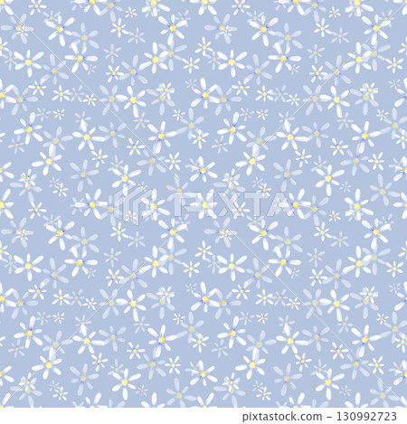 Blue marigold flowers seamless pattern, hand drawn watercolor illustration isolated on blue background. Can be used for textile, wrapping paper and other printed products. Blue marigold flowers seamless pattern, hand drawn watercolor illustration isolated on blue background. Can be used for textile, wrapping paper and other printed products. 130992723