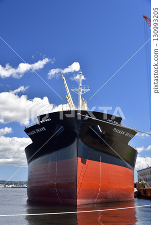 Autumn photo of the Hakodate Dock where a cargo ship is being built at Hakodate Port in Hakodate, Hokkaido Autumn photo of the Hakodate Dock where a cargo ship is being built at Hakodate Port in Hakodate, Hokkaido 130993205