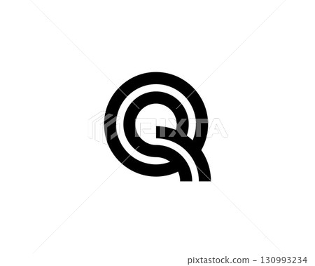 Abstract letter Q modern logotype icon design concept. Creative minimalist black lines logo template isolated on white background. Vector illustration. Abstract letter Q modern logotype icon design concept. Creative minimalist black lines logo template isolated on white background. Vector illustration. 130993234