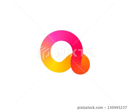 Abstract letter Q modern logo icon design concept. Creative bright gradient symbol logotype isolated on white background. Vector illustration. Abstract letter Q modern logo icon design concept. Creative bright gradient symbol logotype isolated on white background. Vector illustration. 130993237