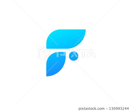 Abstract letter F modern logo icon design concept. Creative bright gradient symbol logotype isolated on white background. Vector illustration. Abstract letter F modern logo icon design concept. Creative bright gradient symbol logotype isolated on white background. Vector illustration. 130993244