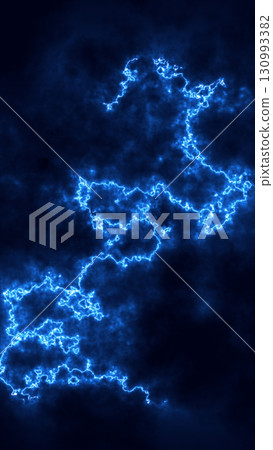 Abstract electric blue lightning streaks forming chaotic glowing patterns across a dark cosmic background Abstract electric blue lightning streaks forming chaotic glowing patterns across a dark cosmic background 130993382