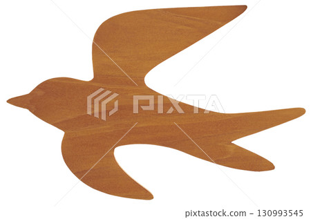 Wooden bird swallow silhouette flying bird decorative material Wooden bird swallow silhouette flying bird decorative material 130993545