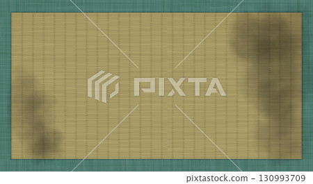 一張 1980 x 1080 像素的插圖，描繪了一張被太陽曬壞的榻榻米墊，周圍有邊框 130993709