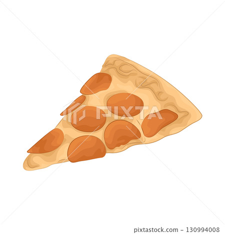 Illustration of pizza slice 130994008
