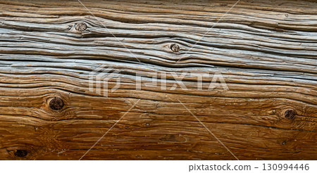 old cracked wood closeup, natural background with horizontal lines 130994446