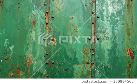 AI Image: Green old metal plate background material 130994563