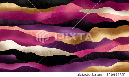 Abstract Ink Painting Patterns with Rough Stripes in Rich and Light Color Tones 130994861