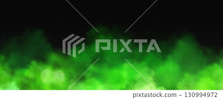 Green smoke and light particles on black Green smoke and light particles on black 130994972