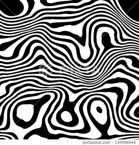Abstract black and white optical illusion. Eps 10 130996648