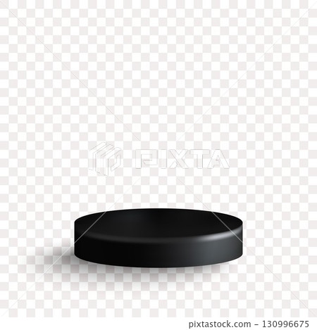 Black round platform for showcasing cosmetics or jewelry. Eps 10 130996675