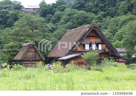 夏天的白川鄉風景 130996696