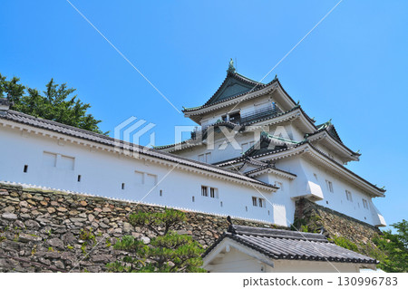 紀伊與歌山城：城牆、城牆、石牆 130996783