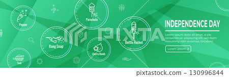 Fireworks and Independence Day Icon Set Web Header Banner Fireworks and Independence Day Icon Set Web Header Banner 130996844
