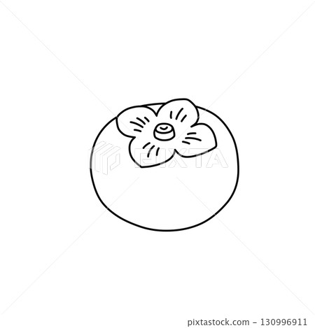 柿子的黑白線描 柿子的黑白線描 130996911