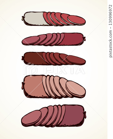 Sausage. Vector drawing Sausage. Vector drawing 130996972