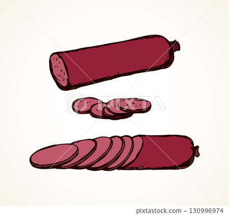 Sausage. Vector drawing icon sign 130996974