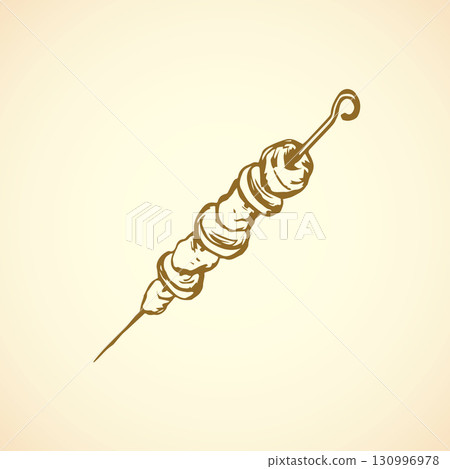 Skewer. Vector drawing Skewer. Vector drawing 130996978